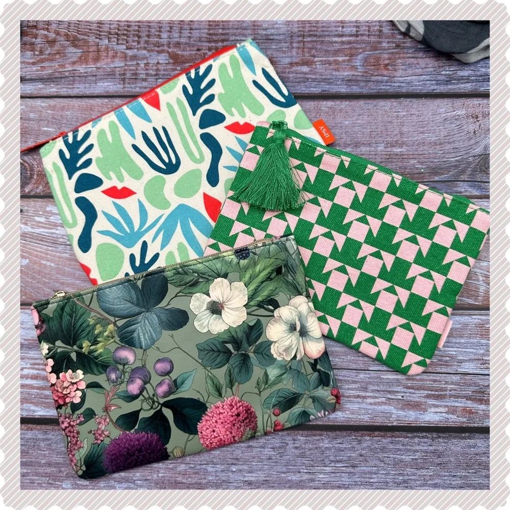 IPSY Set of 3 cosmetic makeup zipper bags NEW